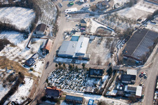 Vue d'oiseau de AVN GmbH à le quartier Neuenbürg in Kraichtal dans le département Bade-Wurtemberg, Allemagne