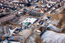 Vue d'oiseau de AVN GmbH à le quartier Neuenbürg in Kraichtal dans le département Bade-Wurtemberg, Allemagne