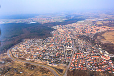 Nouvelle zone de développement de Vogelring à Jockgrim dans le département Rhénanie-Palatinat, Allemagne vue du ciel