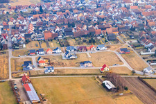 Vue oblique de Nouvelle zone de développement à Hatzenbühl dans le département Rhénanie-Palatinat, Allemagne