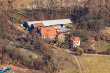 Vue oblique de Moulin de Wanzheim à Rheinzabern dans le département Rhénanie-Palatinat, Allemagne