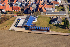 Vue aérienne de Écuries d'Oberdorf à Rheinzabern dans le département Rhénanie-Palatinat, Allemagne