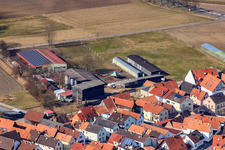 Vue aérienne de Écuries d'Oberdorf à Rheinzabern dans le département Rhénanie-Palatinat, Allemagne
