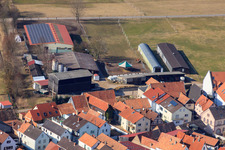 Photographie aérienne de Écuries d'Oberdorf à Rheinzabern dans le département Rhénanie-Palatinat, Allemagne