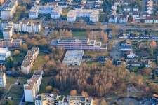 Vue aérienne de Ecole professionnelle Germersheim/Wörth, emplacement de Wörth à Wörth am Rhein dans le département Rhénanie-Palatinat, Allemagne