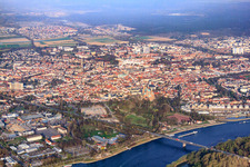 Vue aérienne de Du sud-est à Speyer dans le département Rhénanie-Palatinat, Allemagne
