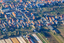 Vue aérienne de Hohesteggasse à Lingenfeld dans le département Rhénanie-Palatinat, Allemagne