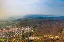 Vue aérienne de Du sud à Nußloch dans le département Bade-Wurtemberg, Allemagne