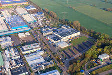 Vue oblique de Zone industrielle LANDAU OST avec Rose Druck GmbH à Landau in der Pfalz dans le département Rhénanie-Palatinat, Allemagne