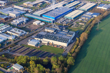 Zone industrielle LANDAU OST avec Rose Druck GmbH à Landau in der Pfalz dans le département Rhénanie-Palatinat, Allemagne hors des airs