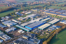 Vue aérienne de Zone industrielle de LANDAU OST avec RONAL GmbH à Landau in der Pfalz dans le département Rhénanie-Palatinat, Allemagne