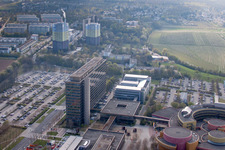 ZDF à le quartier Lerchenberg in Mainz dans le département Rhénanie-Palatinat, Allemagne vu d'un drone