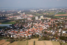 Quartier Marienborn in Mainz dans le département Rhénanie-Palatinat, Allemagne vue d'en haut