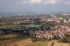 Quartier Marienborn in Mainz dans le département Rhénanie-Palatinat, Allemagne depuis l'avion