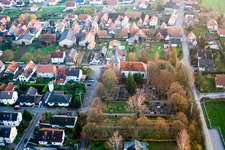 Vue aérienne de Kirchstr. à Freckenfeld dans le département Rhénanie-Palatinat, Allemagne