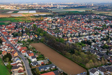 Photographie aérienne de Heßheim dans le département Rhénanie-Palatinat, Allemagne