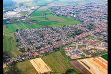 Vue aérienne de Dans le colombier à cailles à Haßloch dans le département Rhénanie-Palatinat, Allemagne