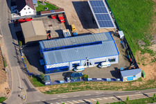 Vue aérienne de Zone industrielle du Nord à Rülzheim dans le département Rhénanie-Palatinat, Allemagne
