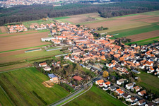 Vue aérienne de Entreprise de pépinière/jardin Konrad à le quartier Hayna in Herxheim bei Landau dans le département Rhénanie-Palatinat, Allemagne