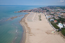 Porto Falconera dans le département Vénétie, Italie hors des airs