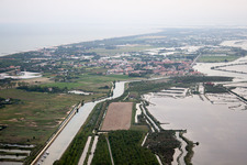Vue oblique de Cavallino dans le département Vénétie, Italie