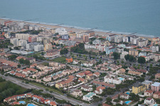 Vue aérienne de Piave Vecchia dans le département Vénétie, Italie