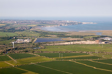 Vue oblique de Richborough dans le département Angleterre, Grande Bretagne