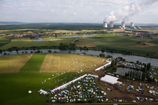 Vue aérienne de Aéroport à Basse-Ham dans le département Moselle, France