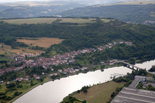 Rettel dans le département Moselle, France depuis l'avion