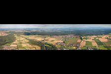 Vue oblique de Panorama à Kandel dans le département Rhénanie-Palatinat, Allemagne