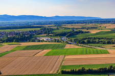 Vue aérienne de Centrale géothermique de Pfalzwerke geofuture GmbH à Insheim sur l'A65 à Insheim dans le département Rhénanie-Palatinat, Allemagne