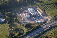 Vue aérienne de Chantier de la centrale géothermique sur l'A65 à Insheim dans le département Rhénanie-Palatinat, Allemagne