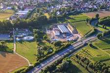 Centrale géothermique de Pfalzwerke geofuture GmbH à Insheim sur l'A65 à Insheim dans le département Rhénanie-Palatinat, Allemagne vue d'en haut