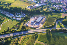 Centrale géothermique de Pfalzwerke geofuture GmbH à Insheim sur l'A65 à Insheim dans le département Rhénanie-Palatinat, Allemagne vue du ciel