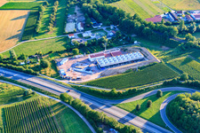 Image drone de Centrale géothermique de Pfalzwerke geofuture GmbH à Insheim sur l'A65 à Insheim dans le département Rhénanie-Palatinat, Allemagne