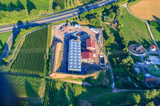 Vue oblique de Centrale géothermique de Pfalzwerke geofuture GmbH à Insheim sur l'A65 à Insheim dans le département Rhénanie-Palatinat, Allemagne