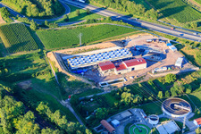 Vue d'oiseau de Centrale géothermique de Pfalzwerke geofuture GmbH à Insheim sur l'A65 à Insheim dans le département Rhénanie-Palatinat, Allemagne