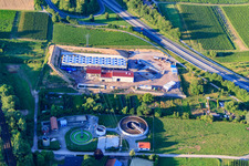 Centrale géothermique de Pfalzwerke geofuture GmbH à Insheim sur l'A65 à Insheim dans le département Rhénanie-Palatinat, Allemagne vue du ciel