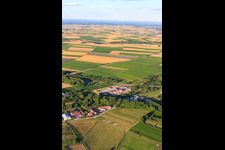 Centrale géothermique de Pfalzwerke geofuture GmbH à Insheim sur l'A65 à Insheim dans le département Rhénanie-Palatinat, Allemagne vue du ciel