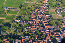 Vue aérienne de Schildaweg à Oberotterbach dans le département Rhénanie-Palatinat, Allemagne