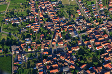 Vue aérienne de Weinstr à Oberotterbach dans le département Rhénanie-Palatinat, Allemagne