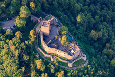 Château de Landeck à Klingenmünster dans le département Rhénanie-Palatinat, Allemagne vue d'en haut