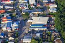 Vue aérienne de Zone industrielle de Gäxwald avec Arnulf Weiller GmbH à Herxheim bei Landau dans le département Rhénanie-Palatinat, Allemagne