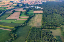 Vue aérienne de Aérodrome modèle à Rülzheim dans le département Rhénanie-Palatinat, Allemagne