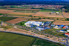 Vue aérienne de Zone commerciale Nord, nouveau bâtiment DBK à Rülzheim dans le département Rhénanie-Palatinat, Allemagne