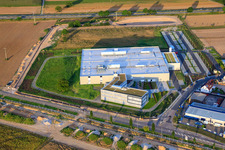 Photographie aérienne de Zone commerciale Nord, nouveau bâtiment DBK à Rülzheim dans le département Rhénanie-Palatinat, Allemagne