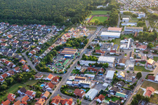 Vue aérienne de Rue Gutenberg à Rülzheim dans le département Rhénanie-Palatinat, Allemagne