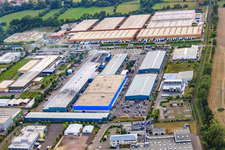 Vue aérienne de Usine de pneus Michelin. LANDAU et RONAL GmbH à Landau in der Pfalz dans le département Rhénanie-Palatinat, Allemagne