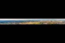 Vue aérienne de Panorama de l'ensemble de l'agglomération avec périphérie à Speyer dans le département Rhénanie-Palatinat, Allemagne