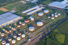 Photographie aérienne de Dépôt de carburant TanQuid à l'aéroport à Speyer dans le département Rhénanie-Palatinat, Allemagne